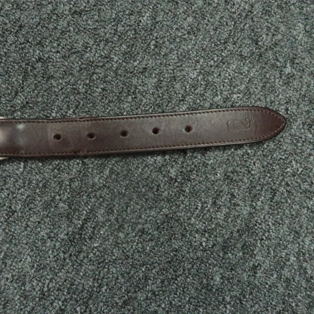 New York Jets Belt‎ Mens 32 Green Brown Leather Vineyard Vines